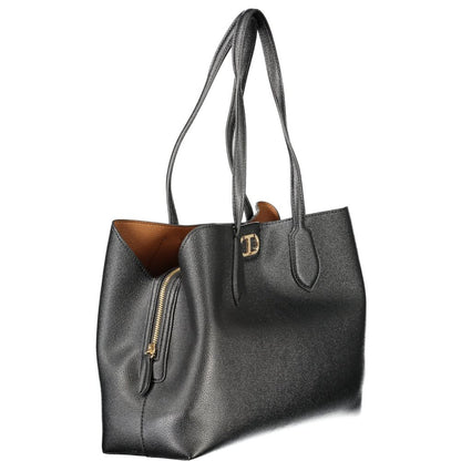 Black Polyethylene Women Handbag
