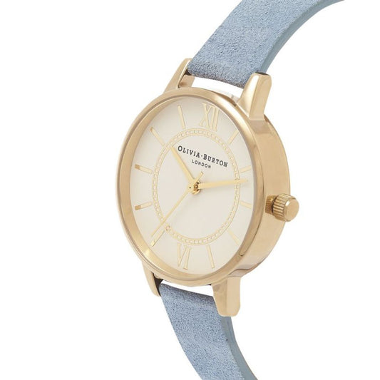 Blue Artificial Leather Dress Watch