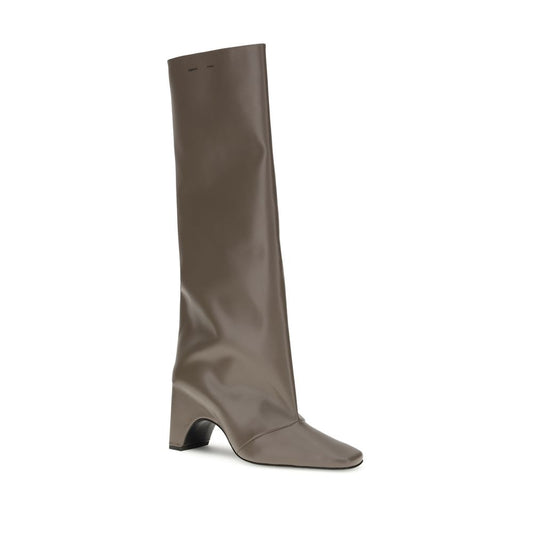 Gray Calf Leather Bos Taurus Boots
