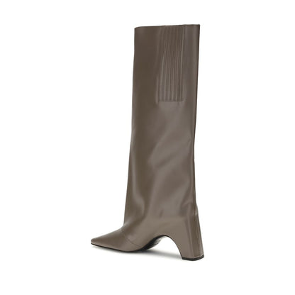 Gray Calf Leather Bos Taurus Boots