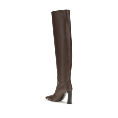 Brown Leather Over The Knee