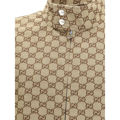 Beige Cotton Shell Jacket