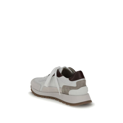 White Leather Athletic Sneakers