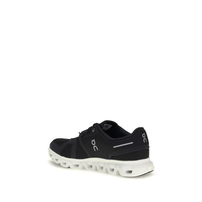 Black Recycled Polyester Athletic Sneakers