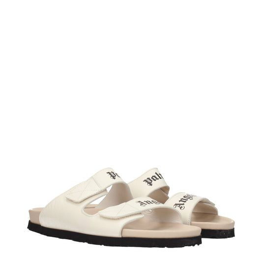 Beige Leather Slippers