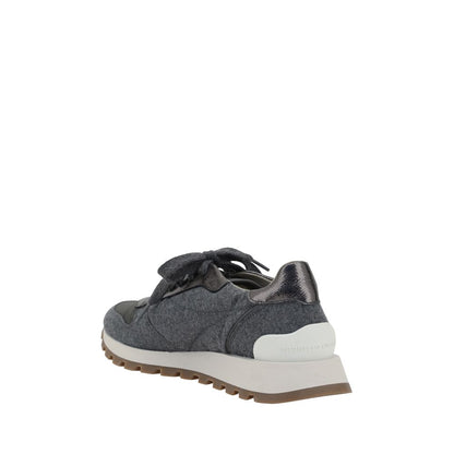 Gray Fleece Wool Sneakers