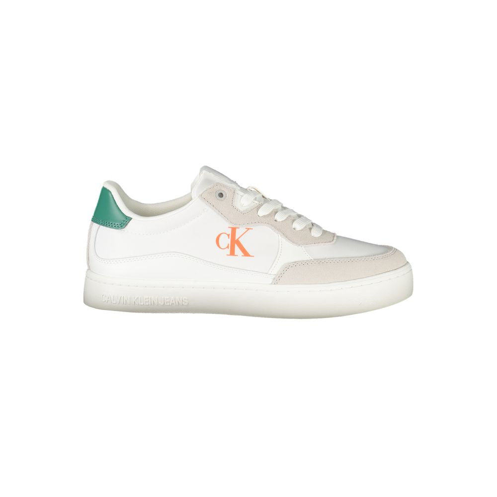 White Polyester Sneaker