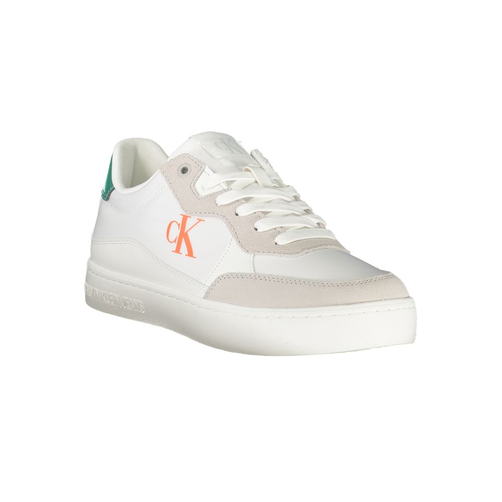 White Polyester Sneaker