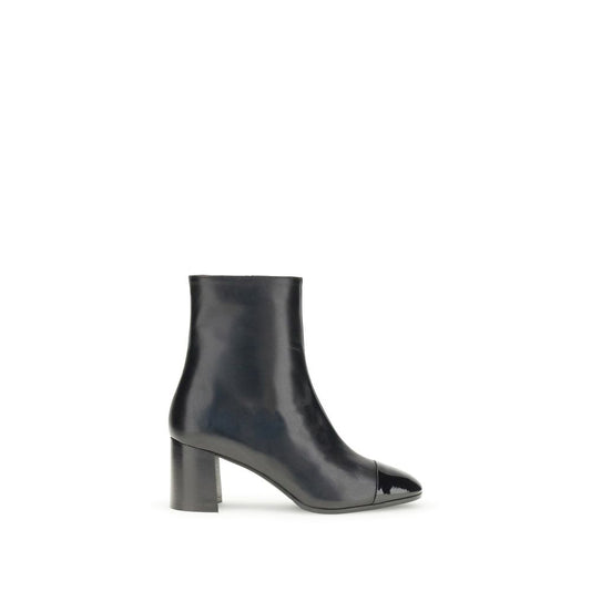 Black Leather Ankle Boots