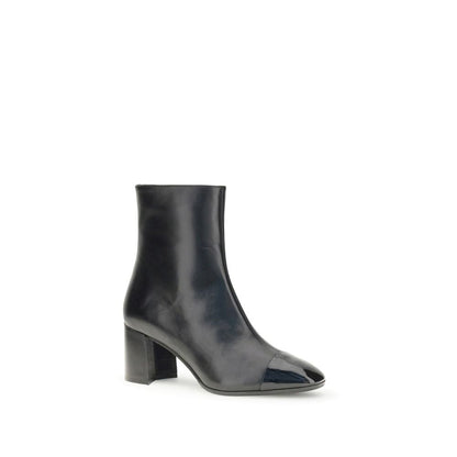 Black Leather Ankle Boots