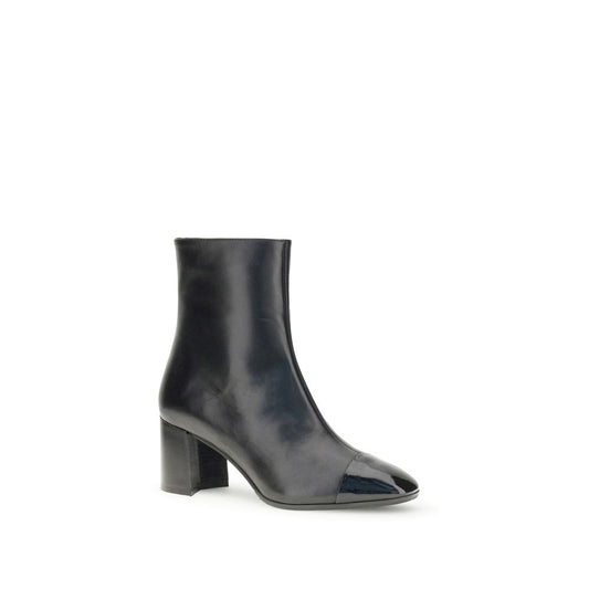 Black Leather Ankle Boots