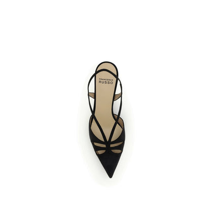 Black Calf Leather Bos Taurus Mid Heel Pumps