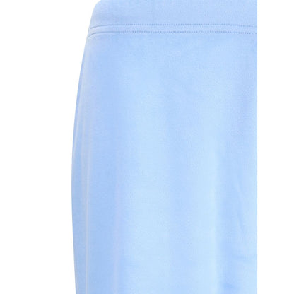 Light Blue Triacetate Casual Pants