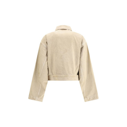 Beige Cotton Denim Jacket