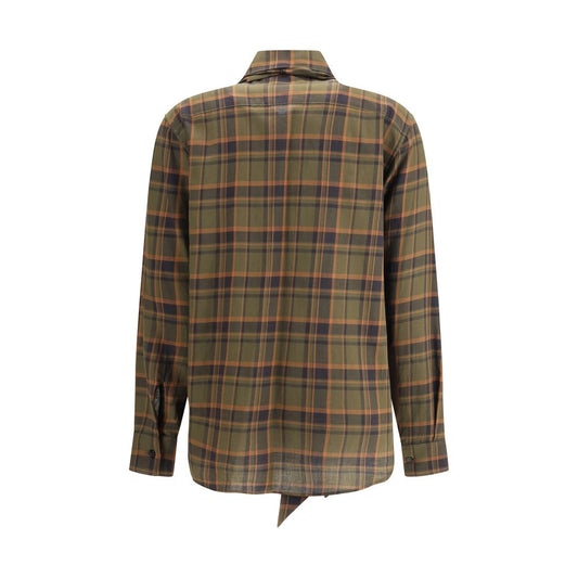 Green Cotton Pattern Shirt