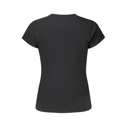 Black Cotton Women T-Shirt
