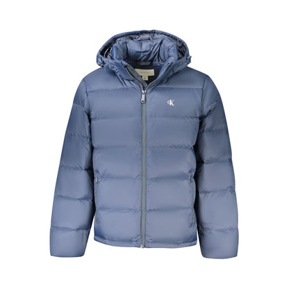 Blue Polyamide Men Jacket