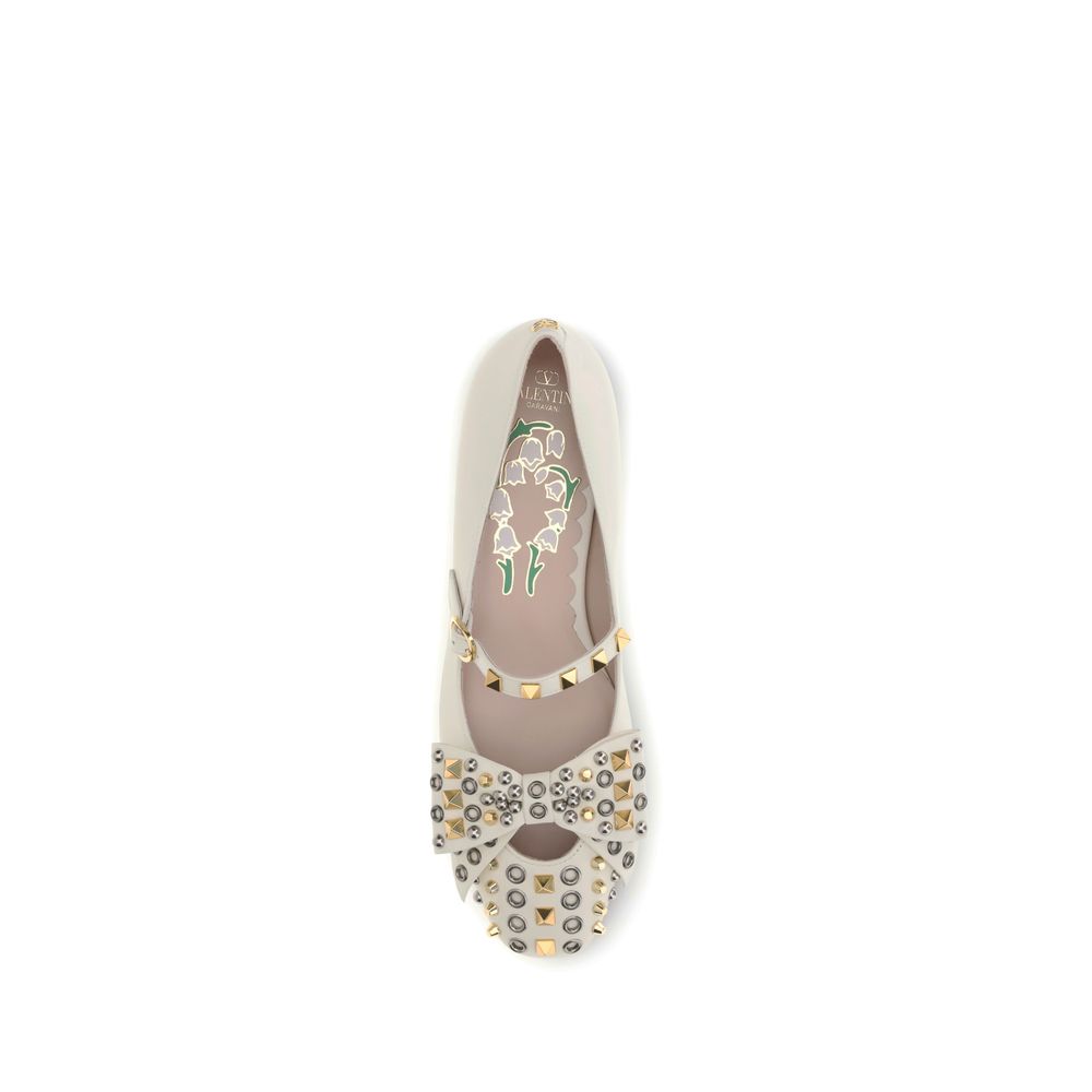 Cream Goatskin Ballet Flats