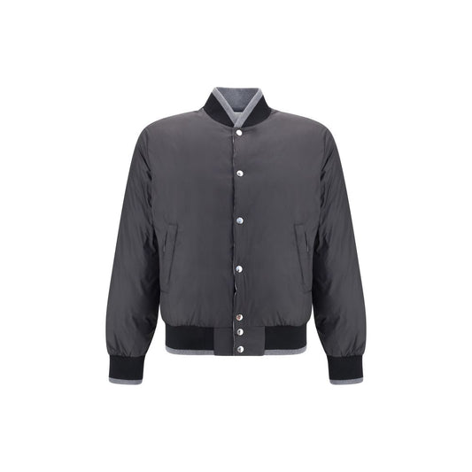 Gray Cotton Bomber