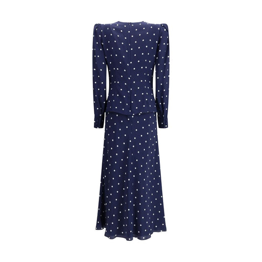 Blue Silk Cocktail Dress