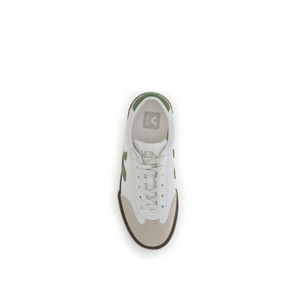 White Leather Low Top Sneakers