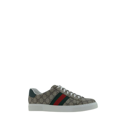 Beige Rubber Low Top Sneakers