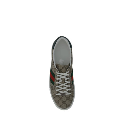 Beige Rubber Low Top Sneakers