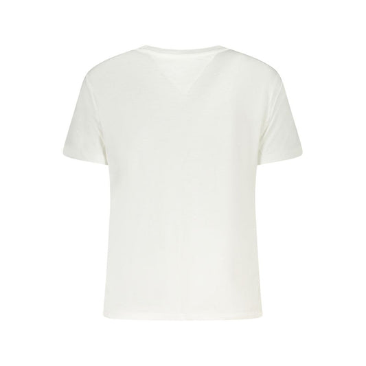 White Cotton Women T-Shirt