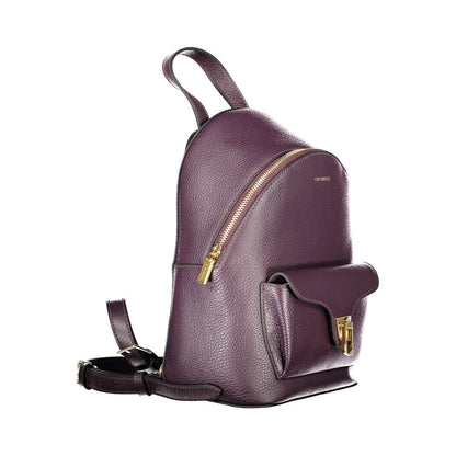 Purple Leather Women Backpack