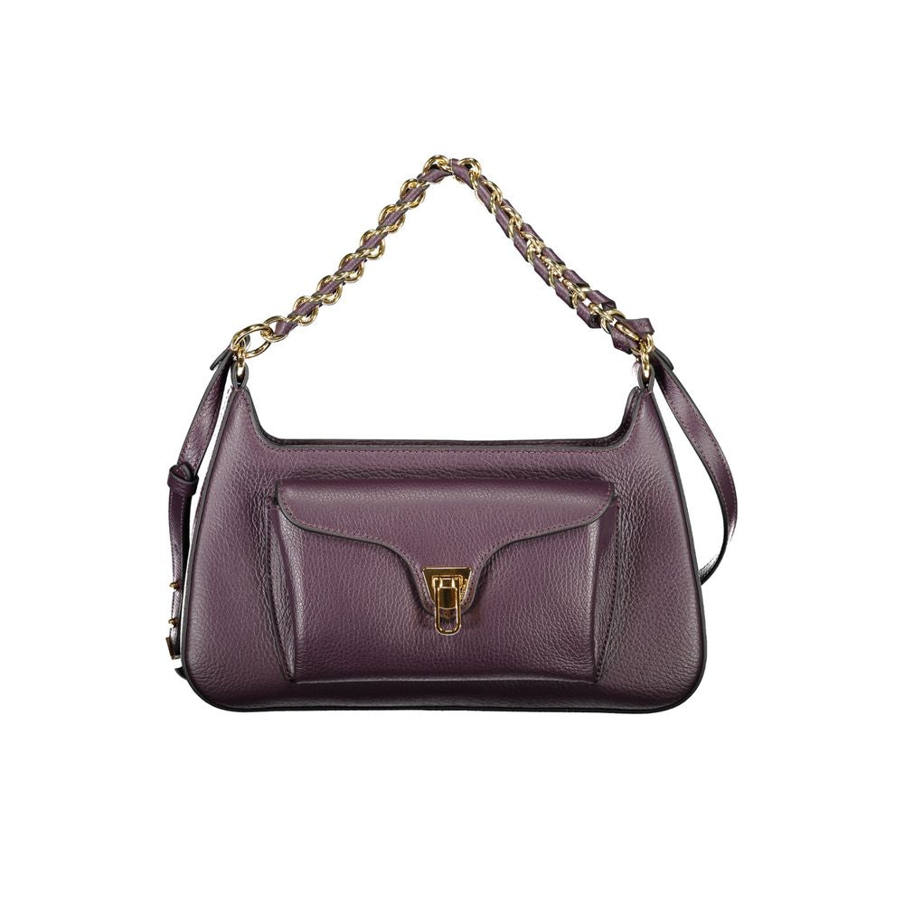 Purple Leather Women Handbag