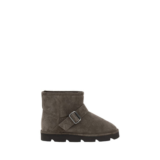 Brown Calf Leather Bos Taurus Ankle Boots
