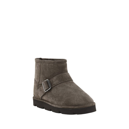 Brown Calf Leather Bos Taurus Ankle Boots