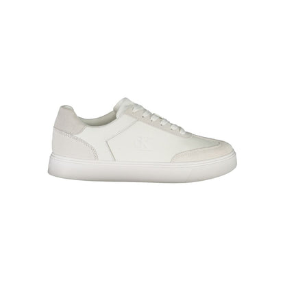 White Polyester Sneaker