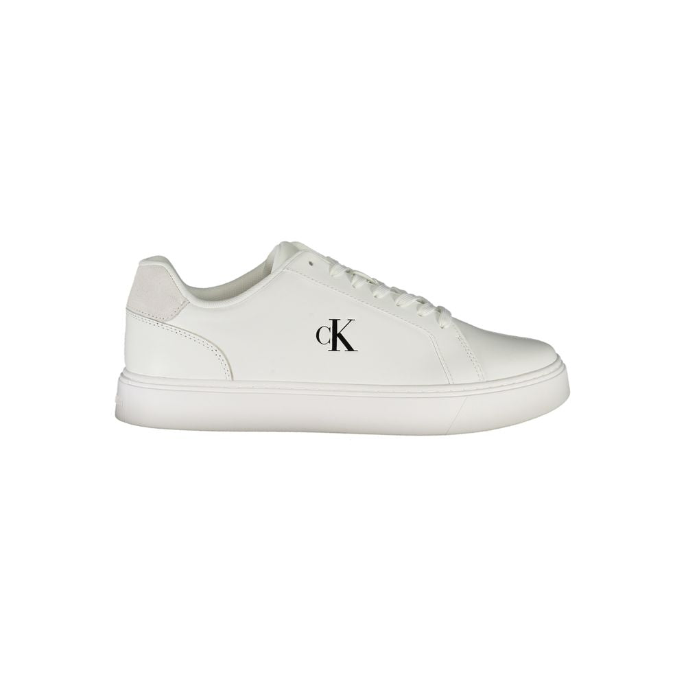 White Polyester Sneaker