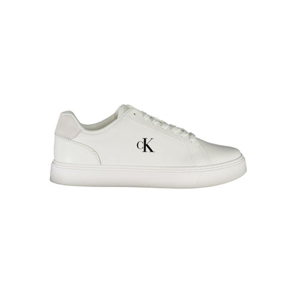 White Polyester Sneaker