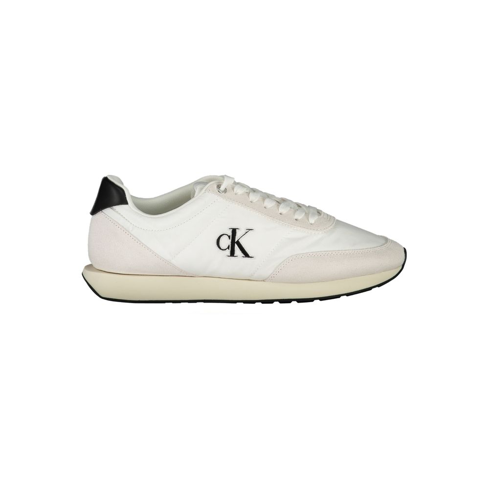 White Polyester Sneaker