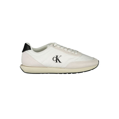 White Polyester Sneaker