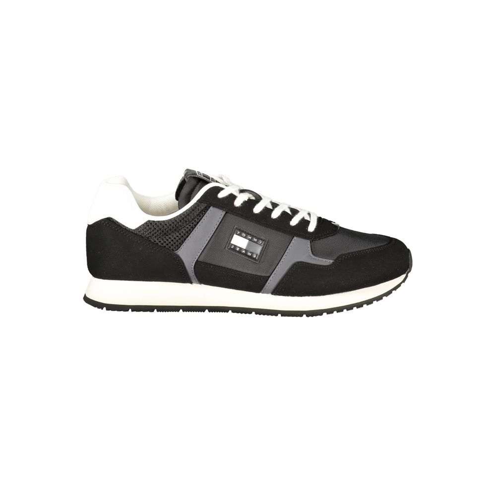 Black Polyester Sneaker