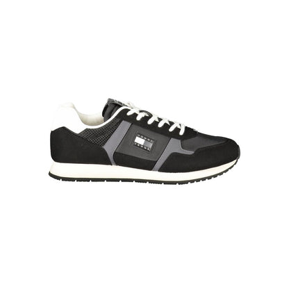 Black Polyester Sneaker