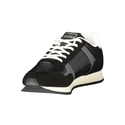 Black Polyester Sneaker