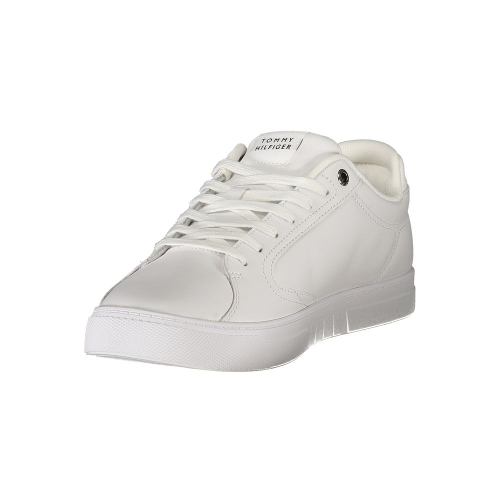 White Polyester Sneaker