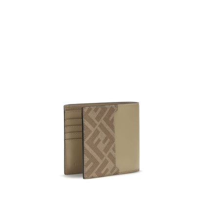Beige Calf Leather Bos Taurus Wallet