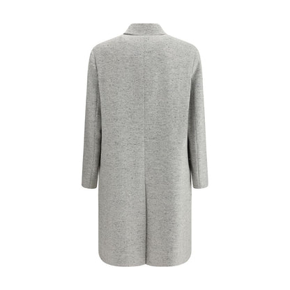 Gray Fleece Wool Coat