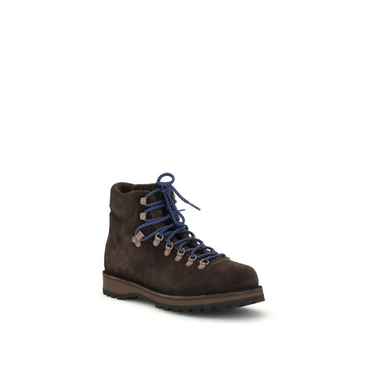 Black Calf Leather Bos Taurus Lace-Up Boots