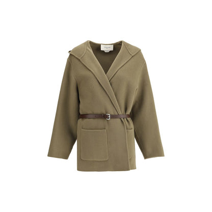 Brown Fleece Wool Coat