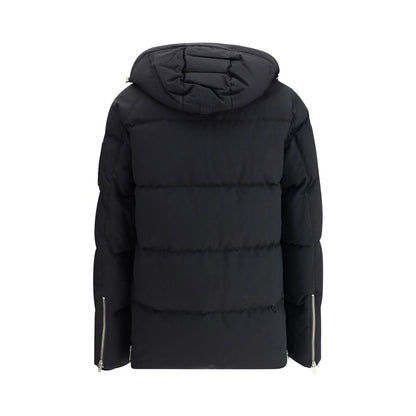 Black Cotton Full-Length Jacket