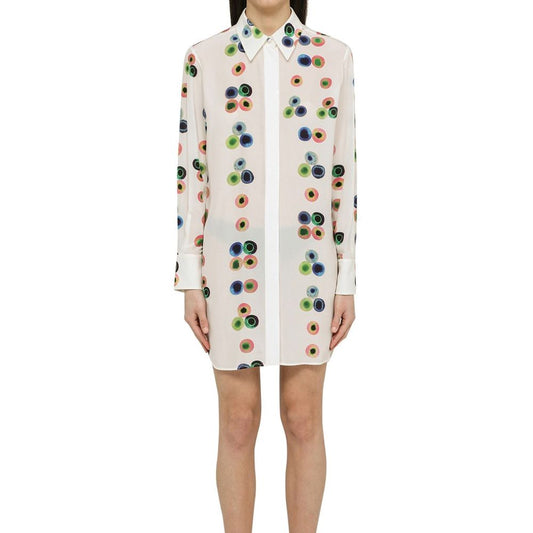 White Silk Casual Dress