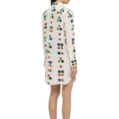 White Silk Casual Dress