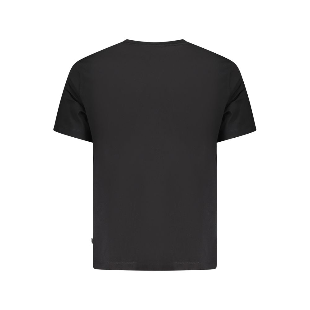 Black Cotton Men T-Shirt