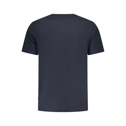 Blue Cotton Men T-Shirt